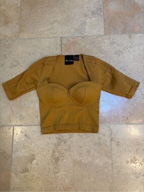 Ivy Park X Adidas gold bustier top
